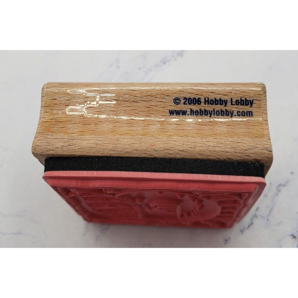 Cute Christmas Holiday Snowman Wood Mounted Rubber Stamp Hobby Lobby - Picture 5 of 7